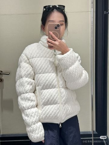 ÁO KHOÁC NỮ MONCLER* LEN DỆT KIM CHẦN BÔNG
