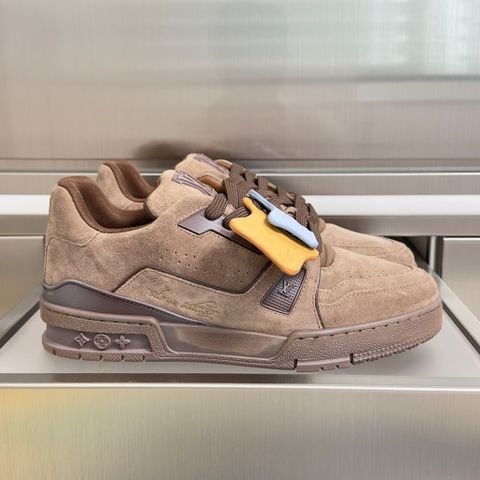 GIÀY SNEAKER NAM L V TRAINER MONOGRAM CANVAS PHỐI DA LỘN MỊN,