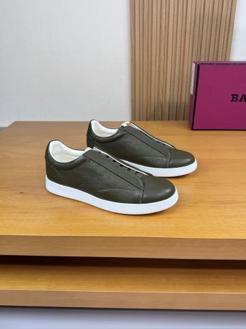 GIÀY NAM Bally*  * SNEAKER LACELESS DA BÊ HẠT – ĐẾ GUM SIÊU NHẸ