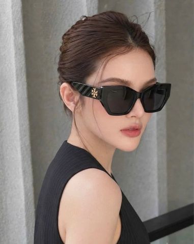 KÍNH MẮT NỮ T B PHOM CAT-EYE GỌNG BẢN DÀY CHẦN CHEVRON LOGO DOUBLE T