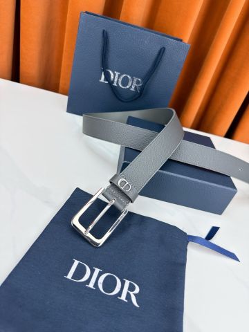 THẮT LƯNG NAM NỮ D R CD ICON 3,5CM – DA BÊ VÂN HẠT 2 MẶT XÁM ĐẬM/XÁM NHẠT