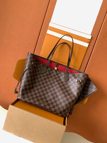 TÚI XÁCH NỮ LV* DAMIER EBENE – TOTE ICONIC LÓT ĐỎ, PHOM SANG TRỌNG