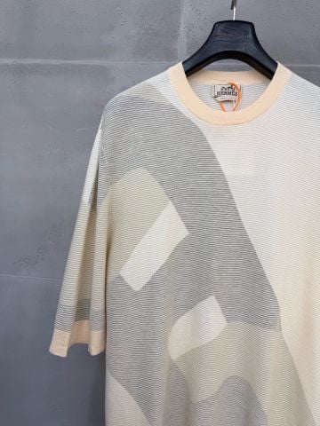 ÁO DỆT KIM NAM H M HỌA TIẾT INTARSIA KHỔ LỚN