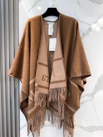 ÁO CHOÀNG CAPE UNISEX MAXM* LEN LÔNG CỪU MỀM, LOGO DỆT