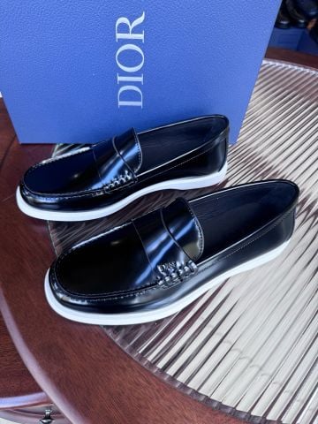 GIÀY LOAFER NAM D R PENNY LOAFER DA BÓNG ĐEN PHOM CASUAL LUXURY