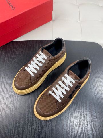 GIÀY NAM SNEAKER FERR* NÂU VẢI PHỐI DA ĐẾ VÀNG CAO CẤP