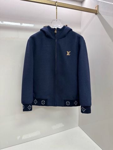 ÁO KHOÁC NAM L V ZIP-UP HOODIE DỆT KIM CAO CẤP PHOM REGULAR