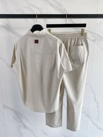 BỘ NAM D RELAXED TAILORING CO-ORD SET – ÁO SHORT-SLEEVE SHIRT CỔ BẺ + QUẦN EASY PANTS