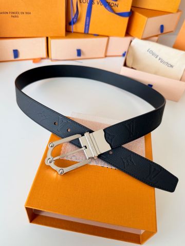 THẮT LƯNG NAM NỮ LV* KHÓA BẠC THANH LỊCH DA DẬP MONOGRAM CAO CẤP