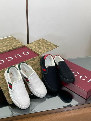 GIÀY NAM GUCC* ACE SLIP-ON THẾ HỆ MỚI SỌC ĐỎ-XANH