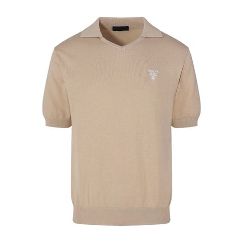 ÁO POLO KNIT NAM NỮ P R LOGO THÊU – CỔ MỞ SANG GỌN, CHẤT KNIT MỀM MỊN