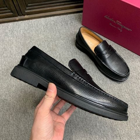 GIÀY NAM LOAFER FERR* DA HẠT ĐEN – FORM KINH ĐIỂN, NHẸ CHÂN