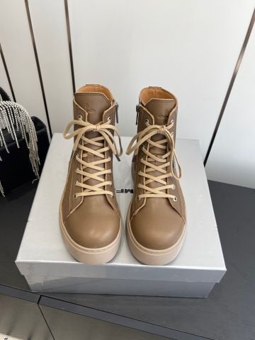 BOOT NỮ SMFK – DA BÒ NHẬP, ĐẾ BẢN DÀY TĂNG CHIỀU CAO, PHỐI DÂY CỔ CAO