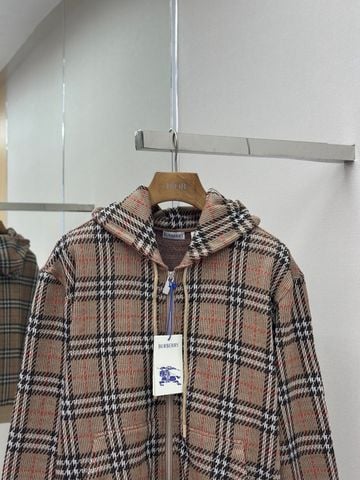 ÁO KHOÁC HOODIE NAM NỮ BBR* KẺ CHECK DỆT JACQUARD FORM CARDIGAN