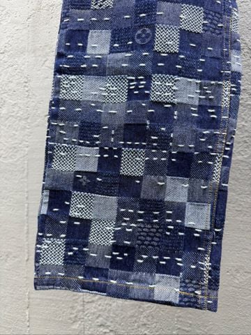 QUẦN JEANS NAM NỮ L V PATCHWORK DAMIER DENIM