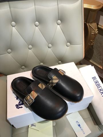 GIÀY MULE NAM BURBERR*Y  KHÓA CHỮ B SIGNATURE