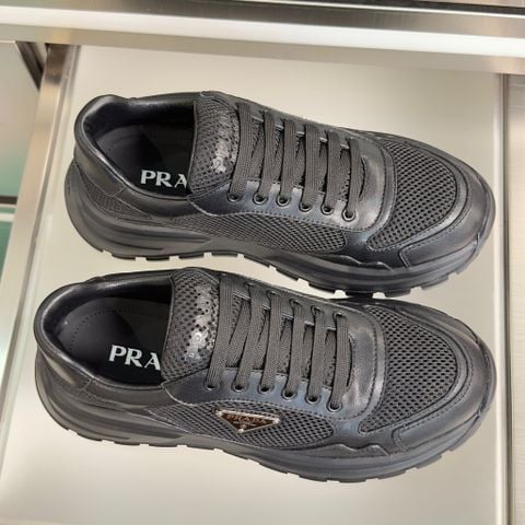 GIÀY SNEAKER NAM NỮ PRAD* PRAX 2.0 MESH LEATHER ĐẾ DÀY 4CM