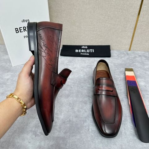 GIÀY NAM BERLUTTI LOAFER LORENZO PATINA NÂU HỔ PHÁCH
