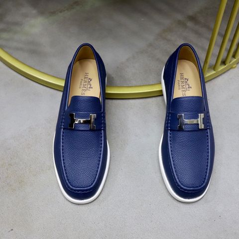 GIÀY SLIP ON NAM HERM* DA BÒ HẠT – KHÓA H – ĐẾ XỐP 3CM NHẸ ÊM