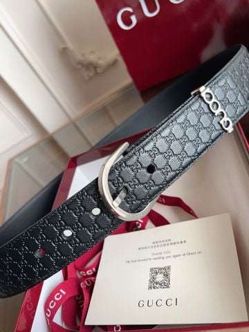 THẮT LƯNG NAM G C GG EMBOSSED CALFSKIN KHÓA KIM OVAL 4CM