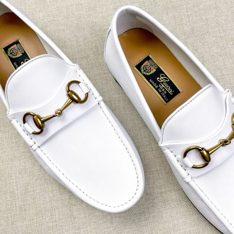 GIÀY NAM GUCC* LOAFER BIT TRẮNG LIMITED EDITION