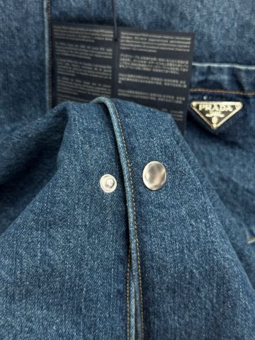 ÁO SƠ MI NAM P R DENIM SHORT-SLEEVE TRIANGLE BADGE