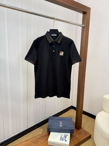 ÁO POLO NAM L W ANAGRAM LOGO THÊU NỔI, VẢI COTTON PIQUÉ DỆT MẮT LƯỚI,