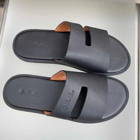 DÉP NAM L P PALM SANDAL QUAI DA ĐAN CHÉO ĐẾ CAO SU 2CM