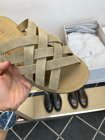 DÉP SLIDE NAM B C WOVEN SUEDE ĐAN CHÉO THỦ CÔNG QUÁ ĐẸP
