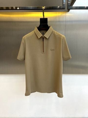 ÁO POLO NAM L P CỔ ZIP NỬA KÉO, VẢI DỆT HONEYCOMB THOÁNG NHẸ