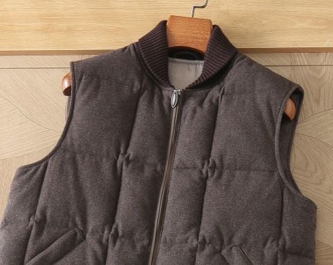 ÁO GILE PHAO NAM B L CHẦN Ô VUÔNG – LEN PHA CASHMERE, LÕI 90% LÔNG VỊT TRẮNG