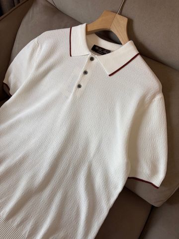 ÁO POLO NAM LP DỆT KIM JACQUARD QUẢ TRÁM VIỀN CỔ TINH GỌN