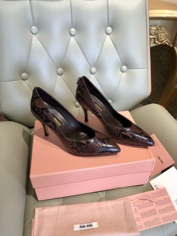 GIÀY CAO GÓT NỮ MM MŨI NHỌN VÂN DA RẮN SANG TRỌNG ẤN TƯỢNG GÓT 7.5CM