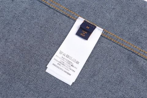 ÁO SƠ MI NAM L V DENIM COTTON 11OZ WASH CAO CẤP  NGỰC LOGO DA