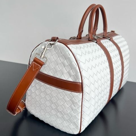 TÚI DU LỊCH NAM B V INTRECCIATO CABIN DUFFLE 55 – DA BÊ ĐAN TOÀN THÂN, PHOM ĐẠI KHÍ
