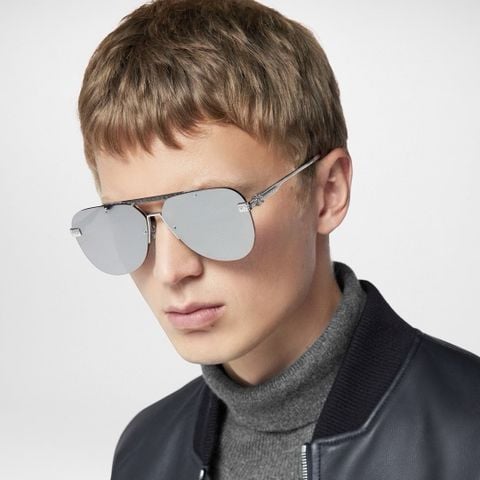 KÍNH MẮT NAM NỮ L V M9437408 DÁNG AVIATOR KHÔNG VIỀN THANH KIM LOẠI