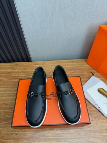 GIÀY SLIP ON NAM HM DA BÊ PHỐI DÂY DA BỆN & KHÓA CHAÎNE D’ANCRE PHONG CÁCH HÀNG HẢI