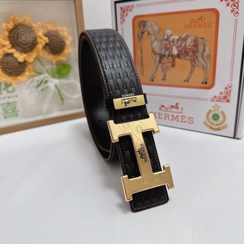 THẮT LƯNG NAM Herme*  KHÓA CHỮ H KINH ĐIỂN – BẢN 3.8CM