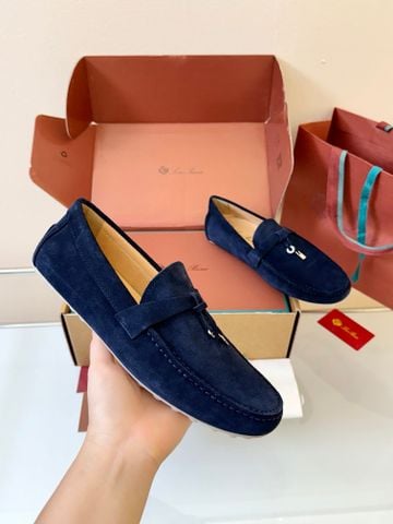 GIÀY DRIVER NAM LP DÁNG MOCCASIN DA SUEDE, CHI TIẾT DÂY RÚT KIM LOẠI