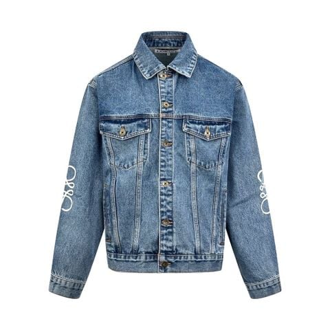 ÁO KHOÁC DENIM NAM L W ANAGRAM PHOM REGULAR, HIỆU ỨNG WASH CỔ ĐIỂN