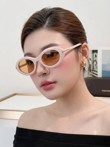 KÍNH MẮT NỮ T F PHOM OVAL SCULPTURAL GỌNG ACETATE BÓNG