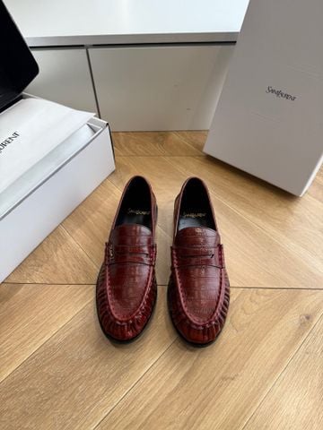 GIÀY LOAFER NAM NỮ Y S L CASSANDRE PHOM GATHERED DA BÒ VÂN CÁ SẤU