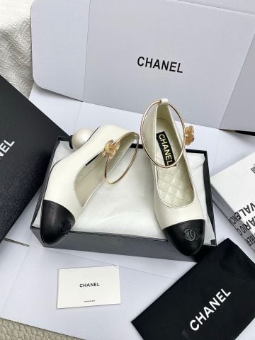 GIÀY CAO GÓT NỮ CN GÓT NGỌC 5.5CM DÁNG MŨI PHỐI BIỂU TƯỢNG THANH LỊCH