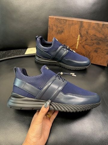 GIÀY SLIP ON NAM SR LƯỚI XANH – DA BÒ, FORM GỌN ÊM CHÂN*