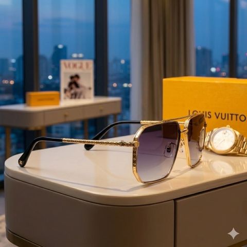 KÍNH RÂM NAM NỮ L V GỌNG VUÔNG KIM LOẠI TRÒNG GRADIENT