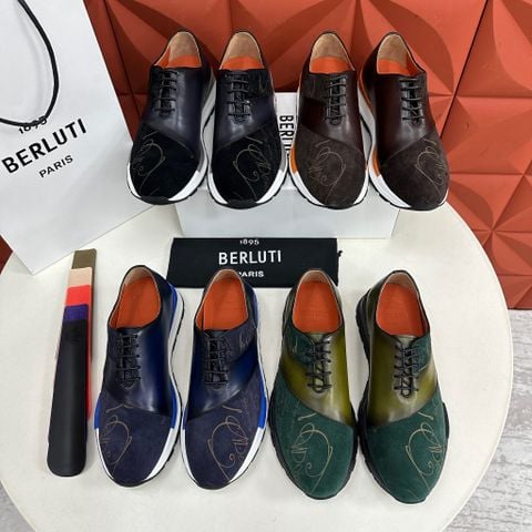 GIÀY NAM BERLUT* FAST TRACK PATINA SCRITTO – “ONE-OF-A-KIND” SNEAKER DA NAM