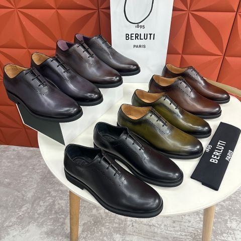 GIÀY NAM BERLUT*I APLOMB BERGAMO SCRITTO — OMBRÉ PATINA & VÂN SCRITTO TINH XẢO