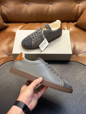 GIÀY SNEAKER NAM B C LEATHER & SUEDE LOW-TOP – DA BÒ PHỐI SUEDE, ĐẾ CAO SU MỎNG