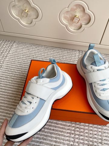 GIÀY THỂ THAO NAM NỮ HERM* LOOP SNEAKER PHỐI XANH TRẮNG