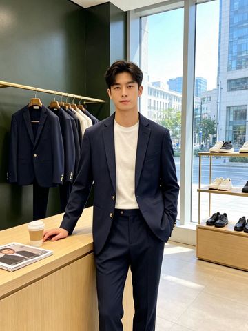 BỘ SUIT NAM G C PHOM SINGLE-BREASTED, VE NOTCH LAPEL